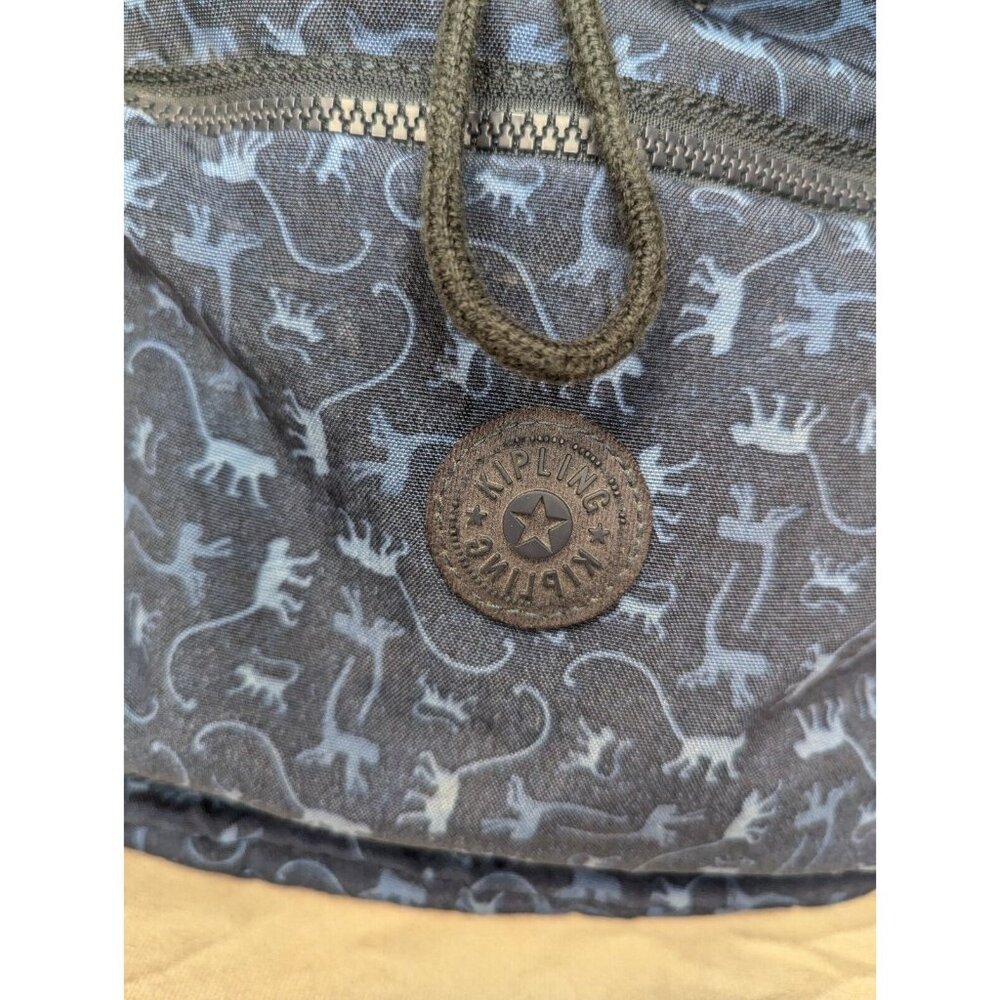 Kipling Blue Backpack Monkey Pattern - image 2